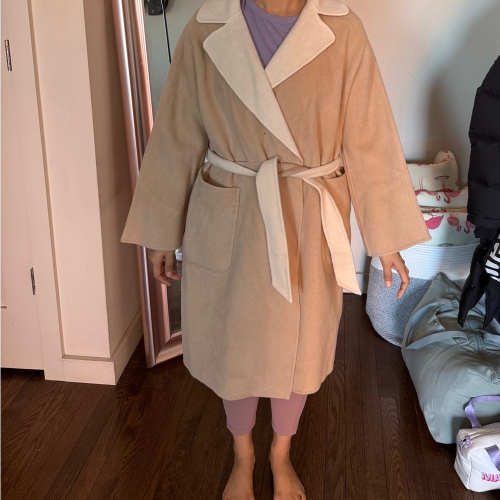 MAX MARA Reversible Tan Belted Women's Coat